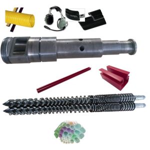 China Theysohn CON50 / CON40 / CON63 Conical Twin Screw Barrel on sale