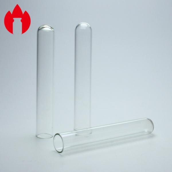 10*75mm 3ml Glass Test Tubes Transparent Color With Round Bottom