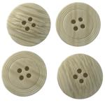 Polyester 32L Faux Wood Buttons With Special Rim Use On Clothing