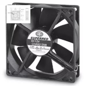 China 92X92X25mm DC 12V Cooling Fan For Wall Cooler / Disinfecting Cabinet factory