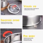 New Arrival Kitchen Cooking Pot Set Stainless Steel Soup Pot Set Cooking