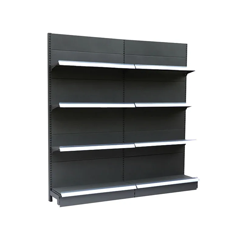 Xingye Factory Custom Size Color wall shelf food store shelving single grey store shelf