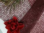 Bedding Articles Mesh Embroidered Wine Red Polka Dot Tulle Fabric