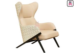 China Luxury Leather Single Sofa Chair Custom Color High - Back For Hotel Lobby &amp; Hall factory