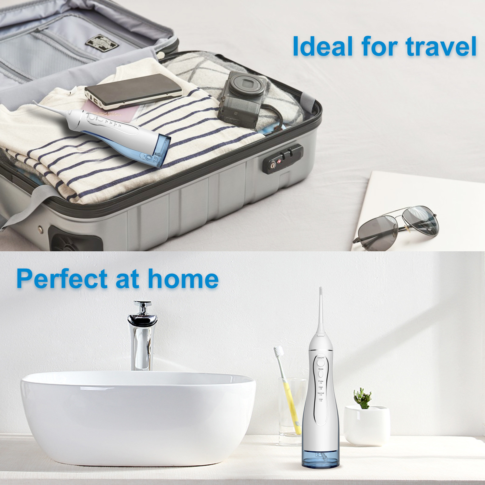 Electric Oral Irrigator with 5 nozzle For Cordless Water Dental Flosser Oral care