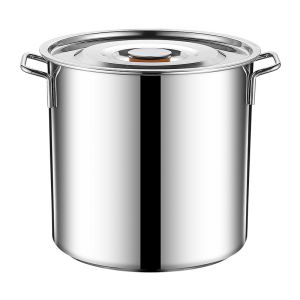 Large Capacity 304 Stainless Steel Soup Pot With Lid
