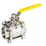 Durable 3PC Socket Welding 2 Inch Stainless Steel Ball Valve For Industrial