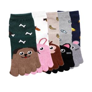 China Thin Printed Picture Socks Sweatabsorbent Five Toes Breathable 90 Cotton factory