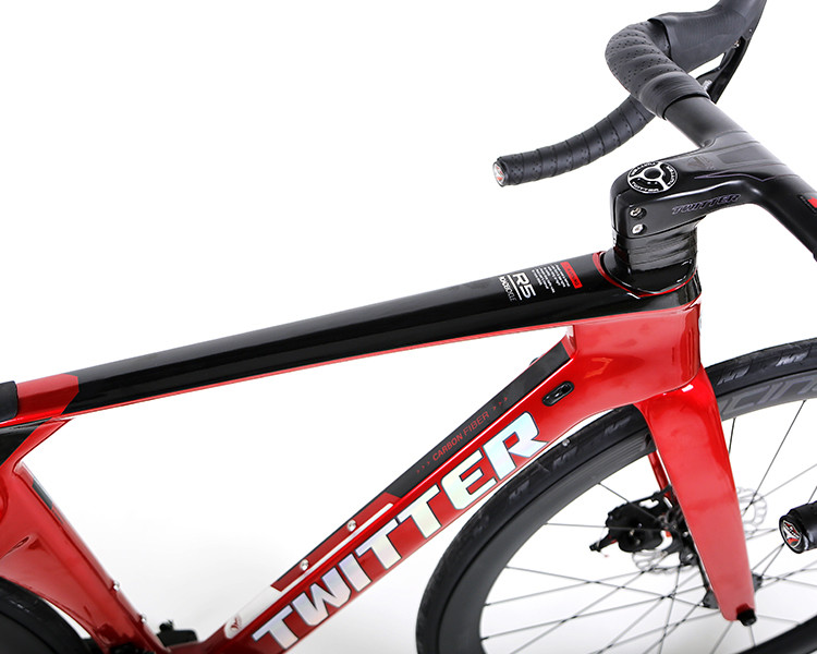 R5 Disc Brake Twitter Road Bike Thru Axle 22 Speed With Carbon Wheels