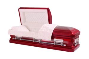 China Urn Shaped Metal Casket MC09 18 Gauge Steel Material With Natural Brushed Roseo Finish factory