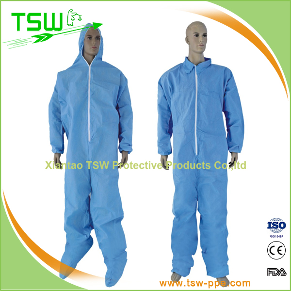 BFE 90% Disposable SMS Coveralls With Elastic Wrist