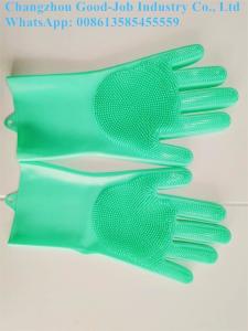 China Silicone Food Grade Protective Work Gloves Dishwashing Scrubber Gloves 160g factory