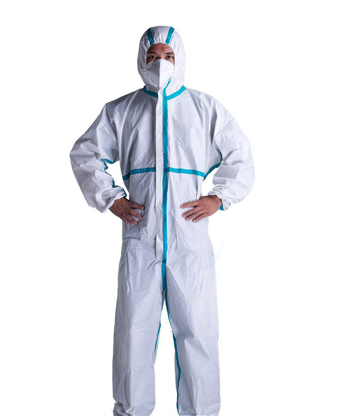 Microporous Safety Disposable Protective Coveralls / Isolation Suit CE FDA Approved