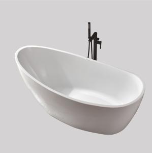 China Floor Mounted Oval Soaking Whirlpool Acrylic Free Standing Bathtubs For Hotels factory