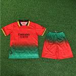 Childrens AC Milan Away Jersey 2025-2026 Season Gradient Red Team Customization