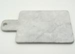 Paddle Shape Stone Placemats , Marble Cooking Board Grey Color Polished