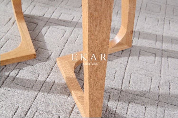 Solid Oak Wood Coffee Table Modern Sofa Table