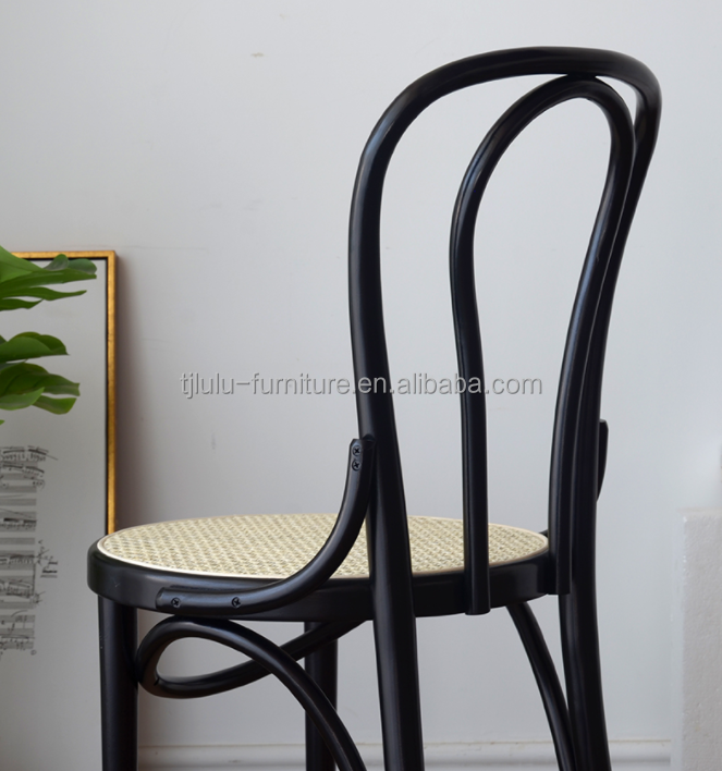 Custom Size Bentwood Stackable Dining Chairs in Mid Century French Thonet Style for Restaurants