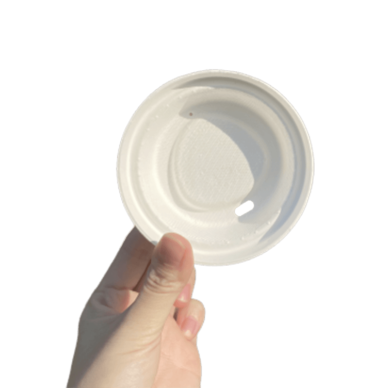 Molded Biodegradable Sugarcane Bagasse Disposable Cups With Lids