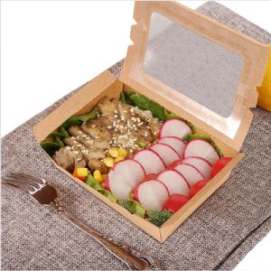 Recyclable Paper Box Clear Pvc Window Boxes With Window Chocolate Cupcake Bakery