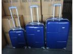 Hard Case ABS PC Silver Aluminum Trolley Luggage 20 / 24 / 28 Inch Waterproof