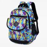 Nylon couple students zipper backpack casual polyester printed breathable wear