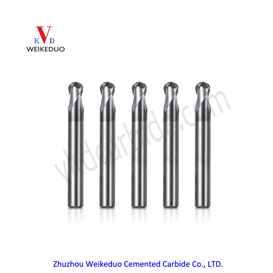 Solid carbide ball nose end mill 2/3/4/6 flutes, Coating (Optional) R0.15-10MM complete