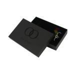 Custom Logo Black Rigid Paper Cardboard Packaging Lid and Base Gift Boxes Custom