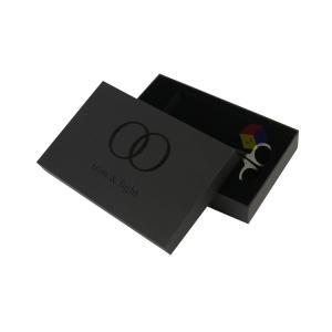 China Custom Logo Black Rigid Paper Cardboard Packaging Lid and Base Gift Boxes Custom Orders factory
