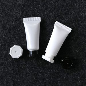 White Soft Recyclable PE Empty Cream Cosmetic Squeeze Tubes 3ml