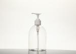 Clear Round Plastic 500ml Lotion Pump Bottle For Cosmetic Shampoo