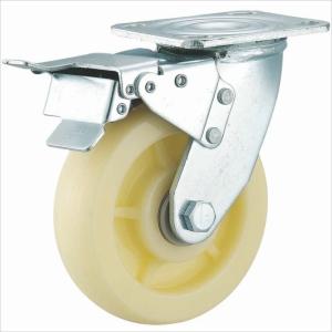 China 6 inch heavy duty locking casters nylon castors trolley wheels factory