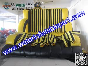 China Velcro Wall Inflatable Sport Games , Children Inflatable Sticky Wall factory
