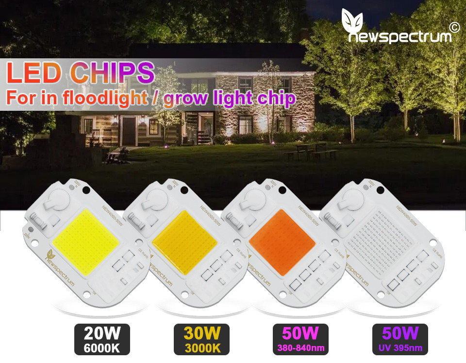 6000K Full Spectrum Cob Led Chip 50W 30W For DIY Flood Light