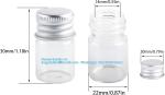 100 Sets Small Glass Bottles With Aluminum Cap Screw Top Lids 5 Milliliter Tiny
