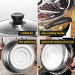 Wholesale 28cm Cooking Pot 2 Layer Cooking Steamer Stainless Steel Food Steamer