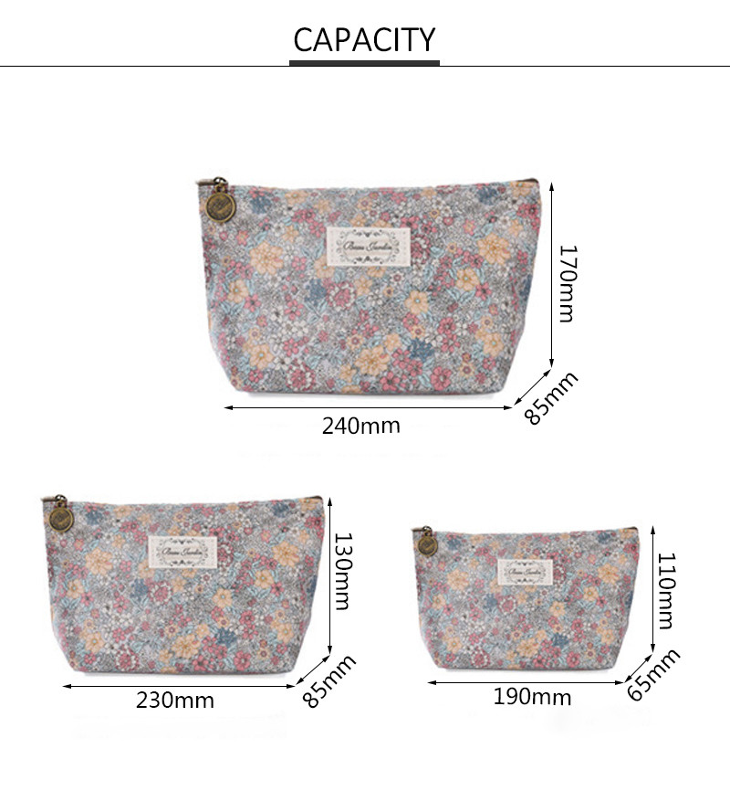 Pure Color Waterproof Polyester Pouch Clutch Bag Cosmetic Bag For Women