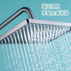 Blackened Bathroom Shower head set Polished Brass With Slide Bar