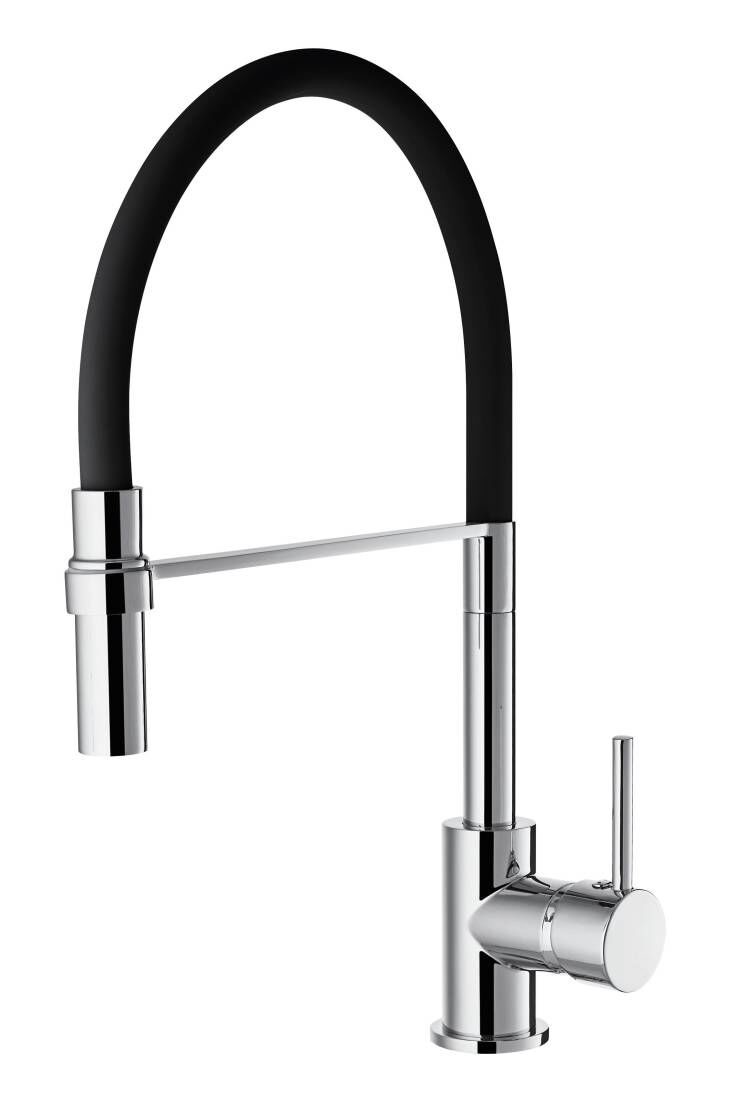 35mm Cartridge Kitchen Mixer Faucet 360 Degree Silicon Spout Chrome