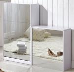 For European large shoes mirrored wooden shoe cabinet QH01901