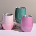 Unbreakable Powder Coated Stainless Steel Tumbler Insulated 12 Oz Tumblers Egg