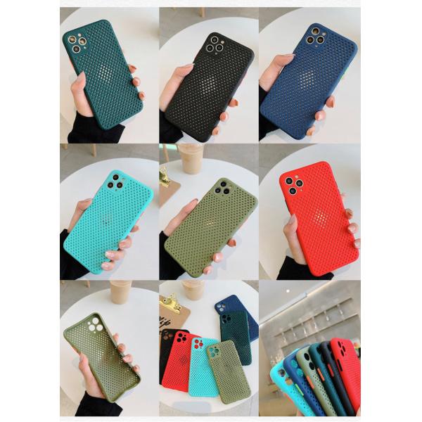 Iphone 6 7 8 Plus 11 12 Pro Max Soft Tpu Material Mesh Design Heat Dissipator Anti-Shock Phone Case