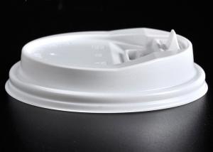 China Ice Cream Paper Cups Lids , White Coffee Mug Lid Cover Lightweight factory