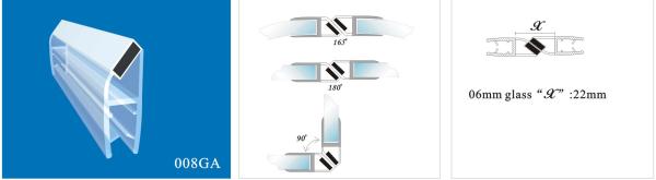 Sealing Strips/waterproof magnetic strips/shower door seals/PVC Magnetic Seal