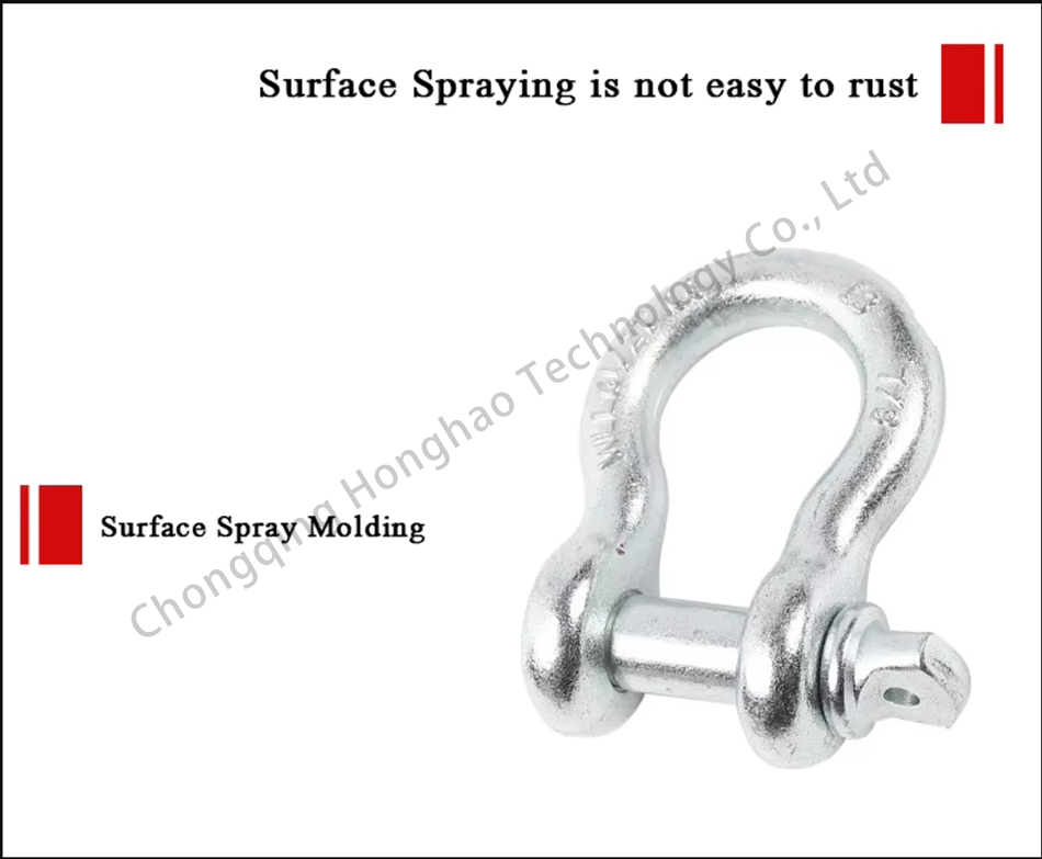 ZINC Finish Bow Shackle Heavy Duty for Rigging Lifting and Food Beverage Applications
