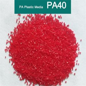 China Red PA Plastic Media Blasting PA40 For Plastic Sandblasting Surface Treatment factory
