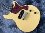 Custom GB Style Electric Guitar Hand Made Heavy Relic Yellow Color P90 Pickup