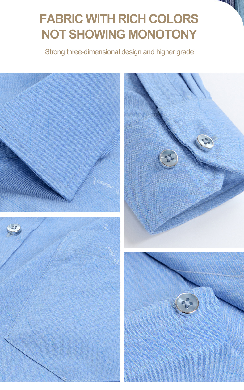 High Count Khmer Delivery Large Size Non-ironing Breathable Shirt for Business Casual