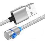 90 Degree Magnetic USB Cable 2.4A Stable For Iphone XS / Smartphone
