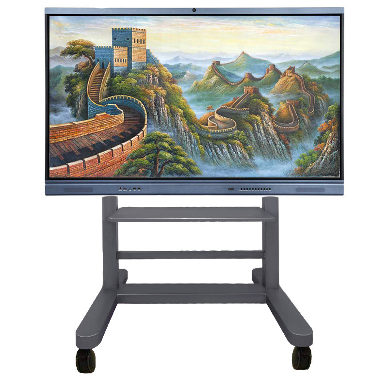 Aluminum Alloy Interactive Whiteboard Stand TV Mobile Stand Earthquake Resistant 75 INCH